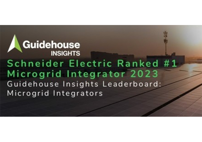 foto noticia Schneider Electric se clasifica en el primer puesto en el informe de Guidehouse Insights sobre integradores de microgrids.